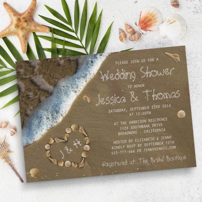 Invitaciones a la ducha de casamiento de Seashell  (Subido por el creador)