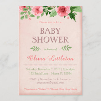 Invitaciones a la ducha de flores - Ducha floral