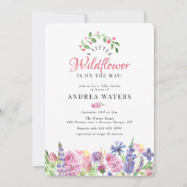 Invitaciones a la ducha de flores silvestres