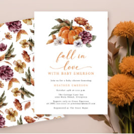 Invitaciones a la ducha de la calabaza del Naranja