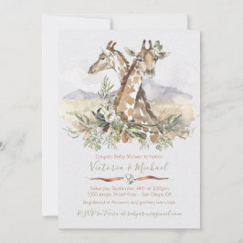 Invitaciones a la ducha de la jirafa de la jungla