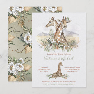 Invitaciones a la ducha de la jirafa de la jungla