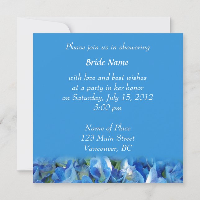 invitaciones a la ducha de la novia (Anverso)