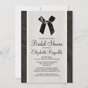 Invitaciones a la ducha de la novia de Black Vinta