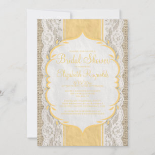 Invitaciones a la ducha de la novia de la lino dor