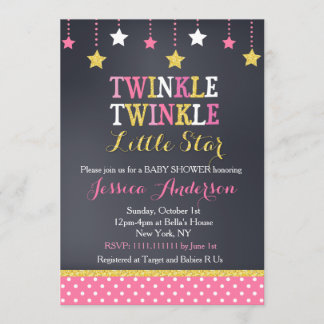 Invitaciones a la ducha de la pequeña estrella