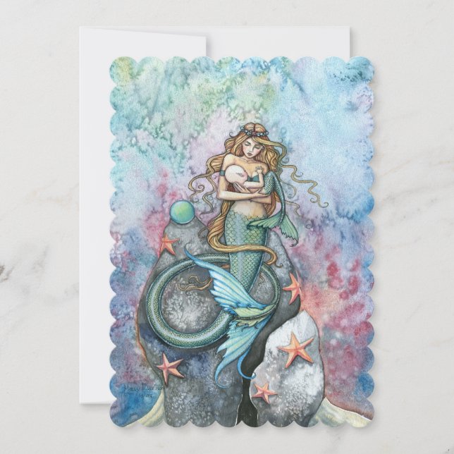 Invitaciones a la ducha de madres y bebés con sire (Anverso)