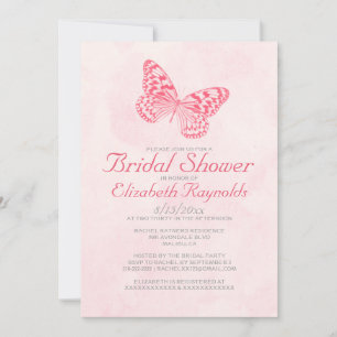 Invitaciones a la ducha de mariposas vintage