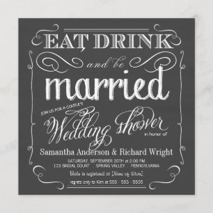Invitaciones a la ducha de matrimonio de parejas d