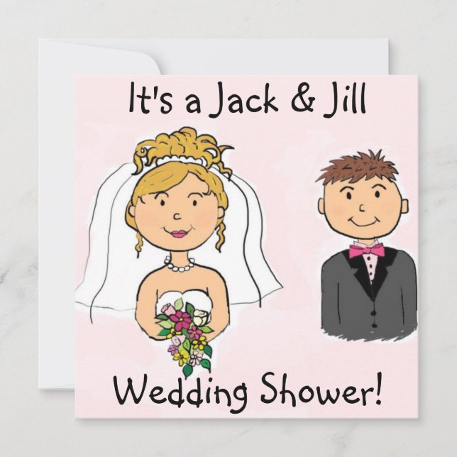 Invitaciones a la ducha de matrimonio Jack & Jill  (Anverso)