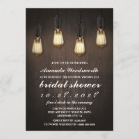 Invitaciones a la ducha de Moda de luces antiguas