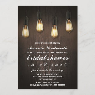 Invitaciones a la ducha de Moda de luces antiguas