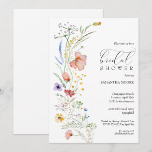 Invitaciones a la ducha de moda Wildflowers Bridal
