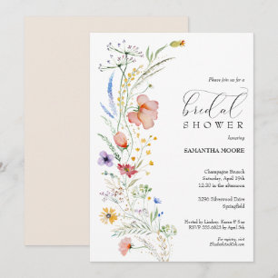 Invitaciones a la ducha de moda Wildflowers Bridal