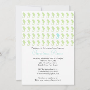 Invitaciones a la ducha de niño pequeño con caball
