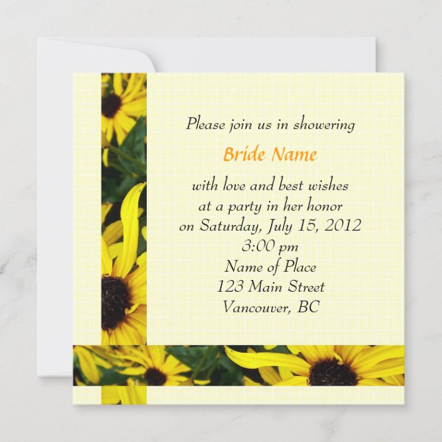 invitaciones a la ducha de novia (Anverso)