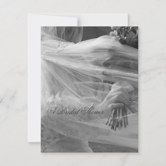 Invitaciones a la ducha de novia [4,25" x 5,25"] (Anverso)