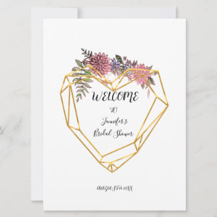 Invitaciones a la ducha de novia acuarela botánica