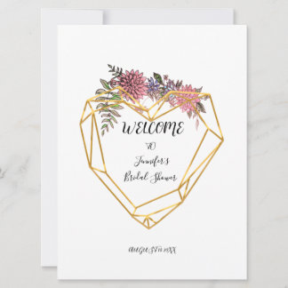 Invitaciones a la ducha de novia acuarela botánica