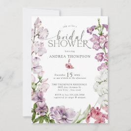 Invitaciones a la ducha de novia acuarela floral