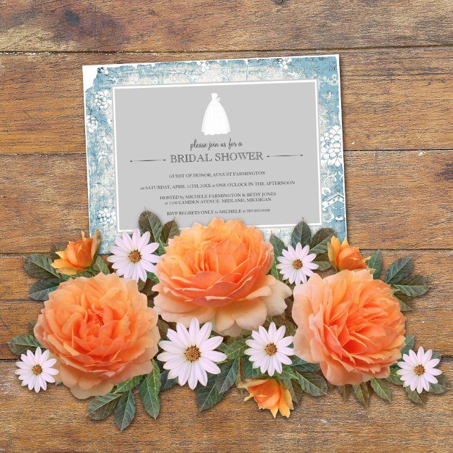 Invitaciones a la ducha de novia {Blue} (Subido por el creador)