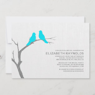 Invitaciones a la ducha de novia Blue Bird