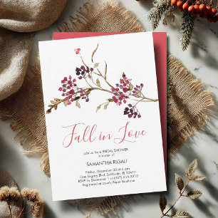 Invitaciones a la ducha de novia caen enamoradas