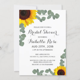 Invitaciones a la ducha de novia con girasol minim