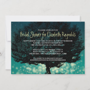 Invitaciones a la ducha de novia con luz de jardín