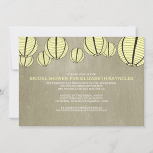 Invitaciones a la ducha de novia con luz nocturna