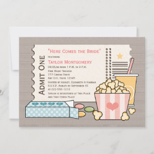 Invitaciones a la ducha de novia con temas de cine