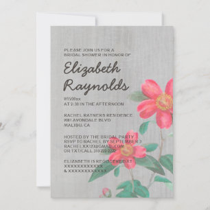 Invitaciones a la ducha de novia de Camellia Vinta