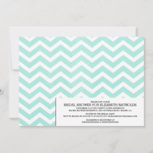 Invitaciones a la ducha de novia de Chevron Zigzag