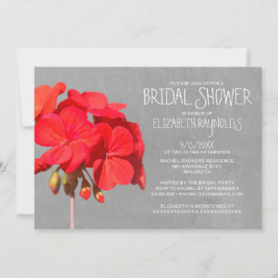 Invitaciones a la ducha de novia de Geranium