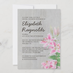 Invitaciones a la ducha de novia de la estrella de