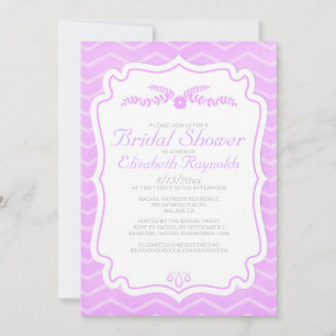 Invitaciones a la ducha de novia de las franjas de