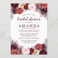 Invitaciones a la ducha de novia de Peony en Fall