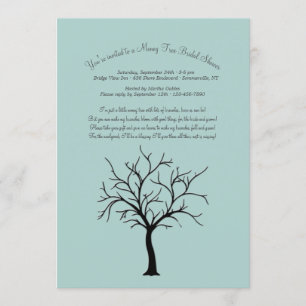 Invitaciones a la ducha de novia del árbol del din