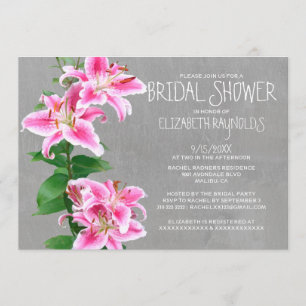 Invitaciones a la ducha de novia del Stargazer Lil