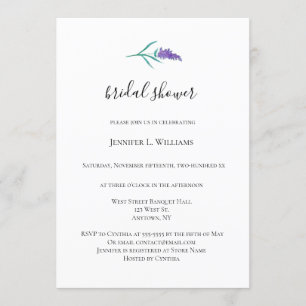 Invitaciones a la ducha de novia en el lavabo de c