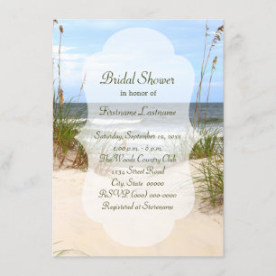 Invitaciones a la ducha de novia en la playa