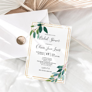 Invitaciones a la ducha de novia Eucalyptus Greene
