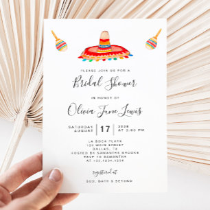 Invitaciones a la ducha de novia Fiesta con Sombre
