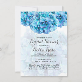 Invitaciones a la ducha de novia floral hidrangea