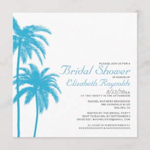 Invitaciones a la ducha de novia Palm Tree Beach