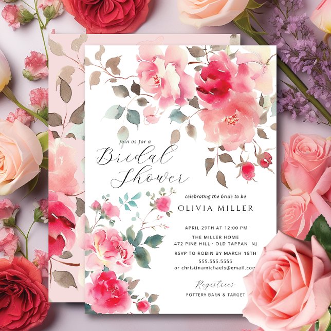 Invitaciones a la ducha de novia Rubor Blossom (Subido por el creador)