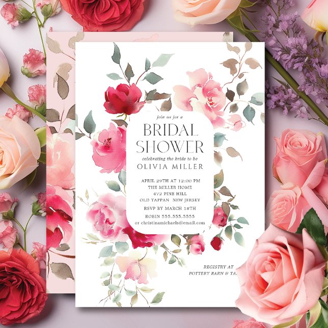 Invitaciones a la ducha de novia Rubor Blossom (Subido por el creador)