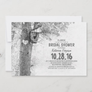 invitaciones a la ducha de novia rústica y antigua