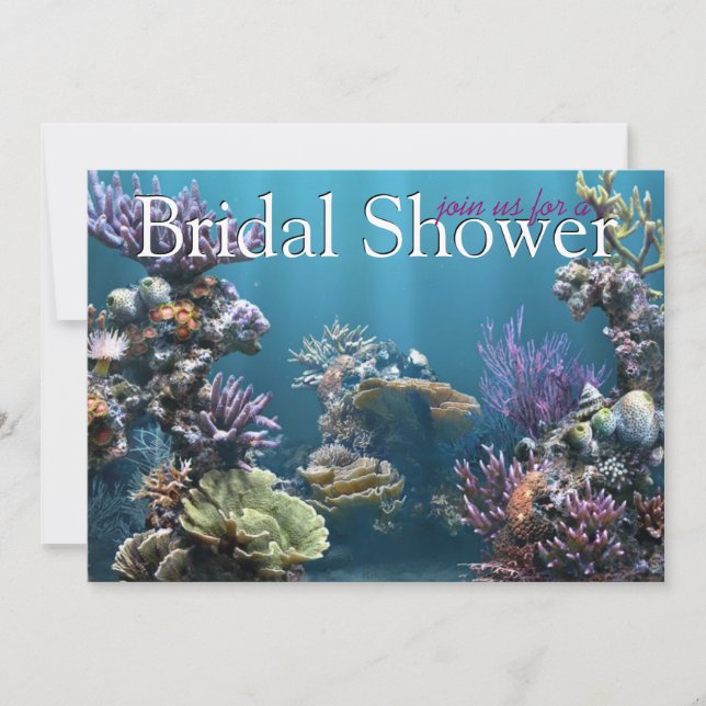 Invitaciones a la ducha de novia submarina (Anverso)