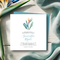 Invitaciones a la ducha de novia tropical